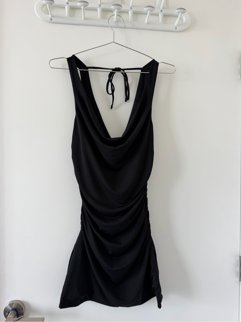 Black Cowl Neck Mini Dress from Garage